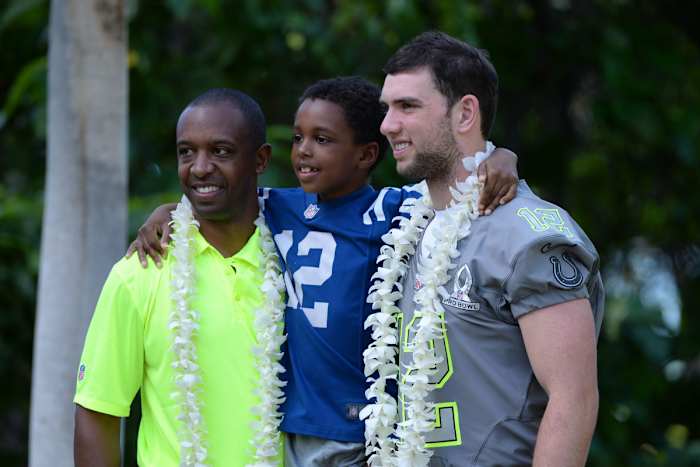 Pep Hamilton and Andrew Luck